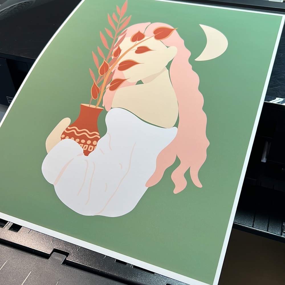 Wall Art Boho Woman Print Poster Illustration Unframed - Picture 15 of 17